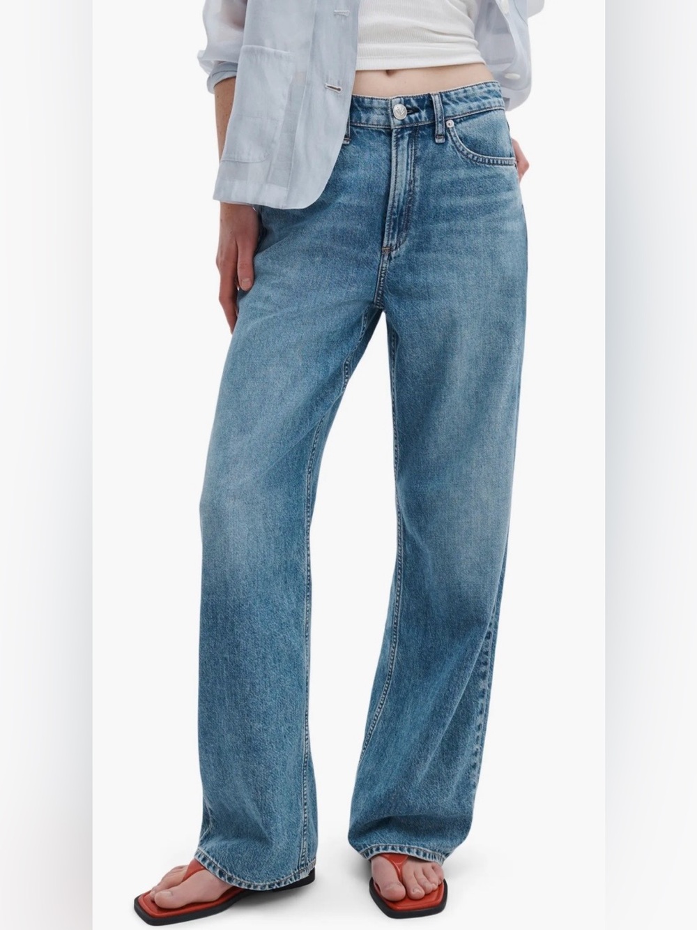 Levi's Medium Blue Wide Leg Denim Jeans